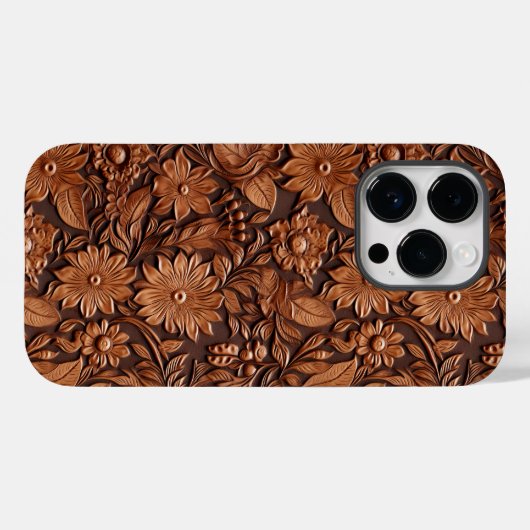 Brown Boho Floral Case-Mate iPhone Case (Achterkant (horizontaal))