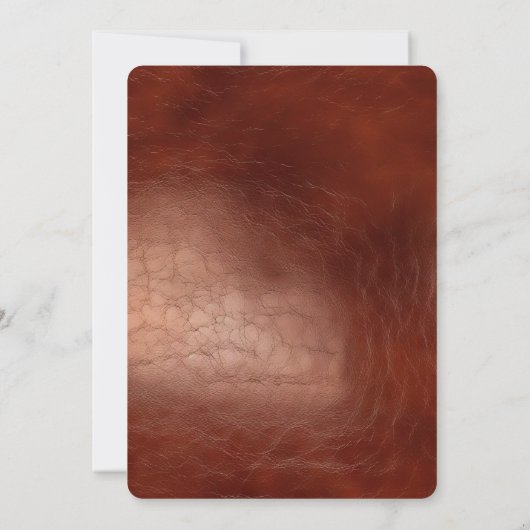 Brown Boho Floral Kaart (Achterkant)