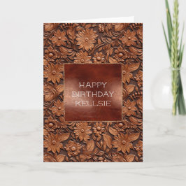 Brown Boho Floral Kaart