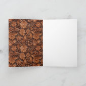 Brown Boho Floral Kaart (Binnen)