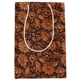 Brown Boho Floral Medium Cadeauzakje