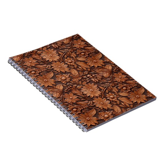 Brown Boho Floral Notitieboek (Rechterzijde)