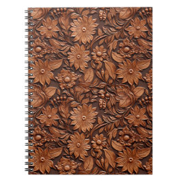 Brown Boho Floral Notitieboek