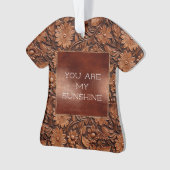 Brown Boho Floral Ornament (voorkant)