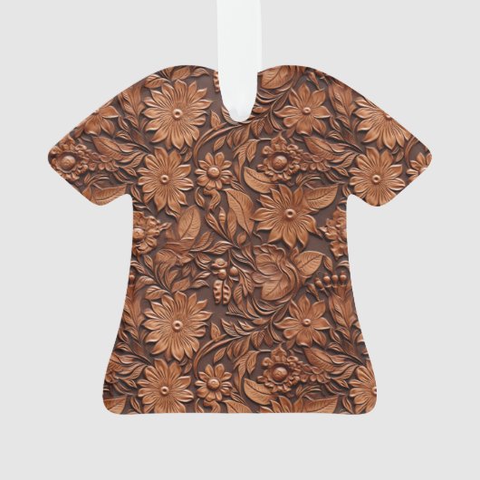 Brown Boho Floral Ornament (achterkant)