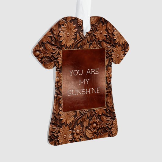 Brown Boho Floral Ornament (voorkant)