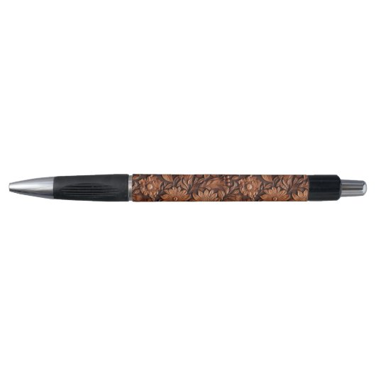 Brown Boho Floral Pen (Voorkant)