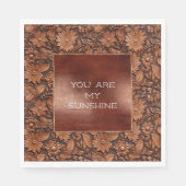 Brown Boho Floral Servet (Voorkant)