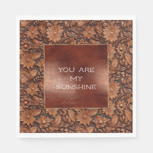 Brown Boho Floral Servet