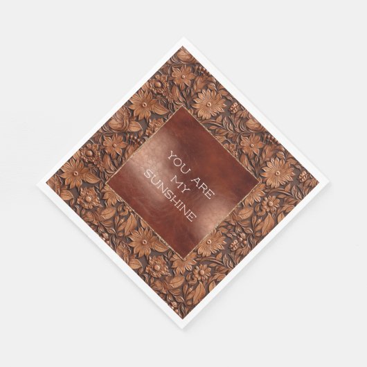 Brown Boho Floral Servet (Hoek)