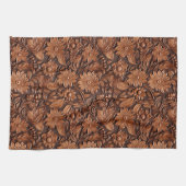 Brown Boho Floral Theedoek (Horizontaal)