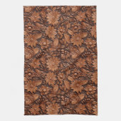 Brown Boho Floral Theedoek (Verticaal)