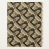 Brown Boho Geometric Abstrac Customizable Planner (Achterkant)