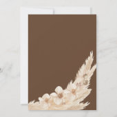 Brown Boho Pampas Grass Teddy Bear Kaart (Achterkant)