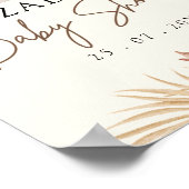 Brown Boho Rainbow Baby Shower Party Poster (Hoek)