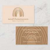 Brown Boho Rainbow Nursery Visitekaartje (Voorkant / Achterkant)