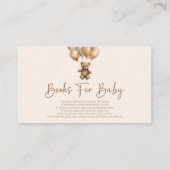 Brown Boho Teddy Bear Baby shower Boeken voor Baby Informatiekaartje (Voorkant)