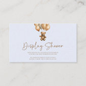 Brown Boho Teddy Bear Baby shower Display Shower Informatiekaartje (Voorkant)