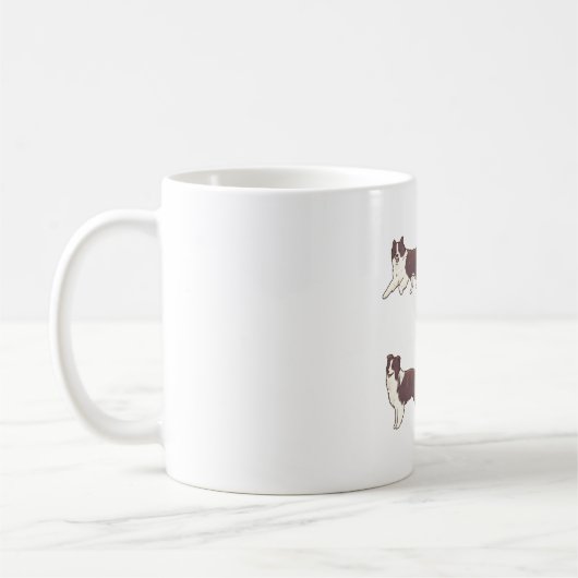 Brown Border collie pack Koffiemok (Links)