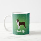 Brown Boston Terrier bedankt jullie notitie design Koffiemok (Links)