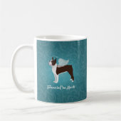 Brown Boston Terrier Dog Angel Pet Memorial Koffiemok (Links)