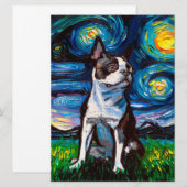 Brown Boston Terrier Night | Gift for Earth Day (Voorkant / Achterkant)