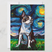 Brown Boston Terrier Night | Gift for Earth Day (Voorkant)
