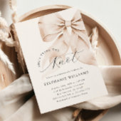 Brown Bow Bruids Douche Uitnodiging