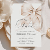 Brown Bow Bruids Douche Uitnodiging