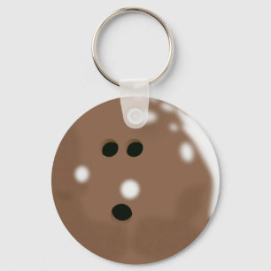 Brown Bowling Ball Sleutelhanger