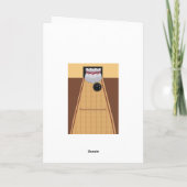 Brown Bowling Verjaardag Wenskaart Kaart (Achterkant)
