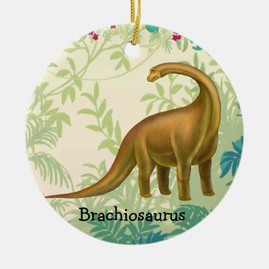 Brown Brachiosaurus Dinosaur Ornament (Voorkant)