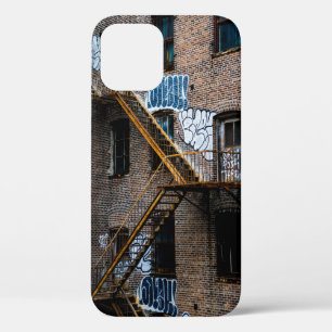 BROWN BRICK GEBOUWD MET GEEL METALE LADDER Case-Mate iPhone CASE