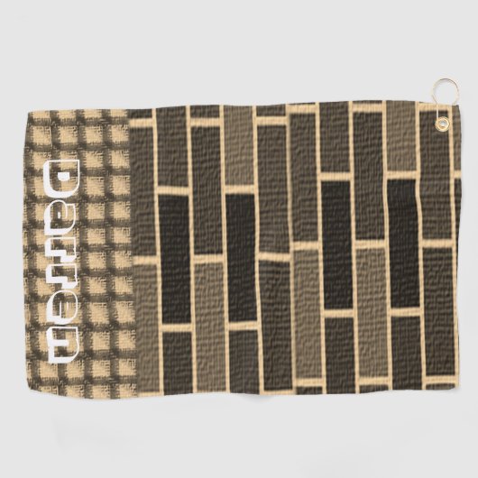 Brown Brick Golf Towel Golfhanddoek (Horizontaal)
