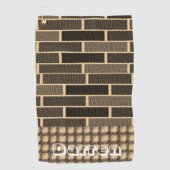 Brown Brick Golf Towel Golfhanddoek (Voorkant)