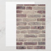 Brown Brick Wall Briefpapier (Voorkant / Achterkant)