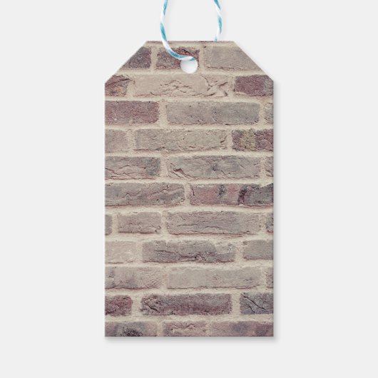 Brown Brick Wall Cadeaulabel (Voorkant)