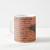 Brown brick wall koffiemok (Voorkant links)