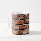 Brown brick wall on daylight koffiemok (Voorkant links)