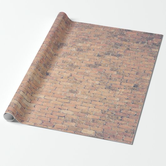 Brown brick wall photography cadeaupapier (Uitgerold)