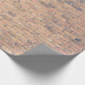 Brown brick wall photography cadeaupapier (Hoek)