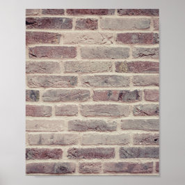 Brown Brick Wall Poster