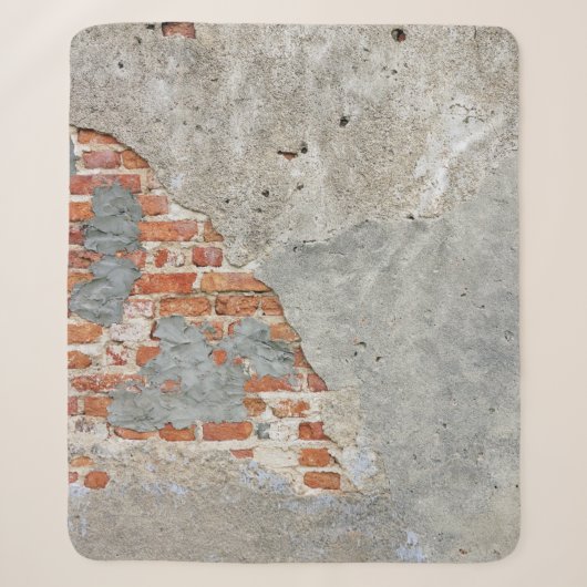 Brown brick wall sherpa deken (Voorkant)