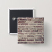 Brown Brick Wall Vierkante Button 5,1 Cm (Voorkant /achterkant)