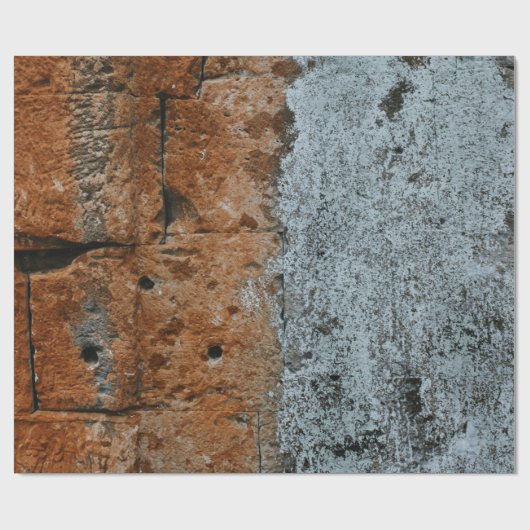 Brown bricked wall cadeaupapier (Vlak)