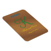 Brown Bronze Pecan 3d Monogram Magneet (Rechterzijde)