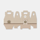 Brown Buffalo Gingham Bedankdoosjes (Uitgevouwen)