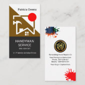 Brown Building Roof Lijst constructie Visitekaartje (Voorkant / Achterkant)