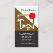 Brown Building Roof Lijst constructie Visitekaartje (Voorkant)