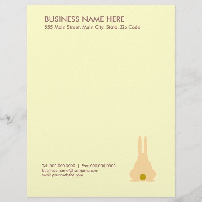 Brown Bunny Briefhoofd Ontwerp (Voorkant)
